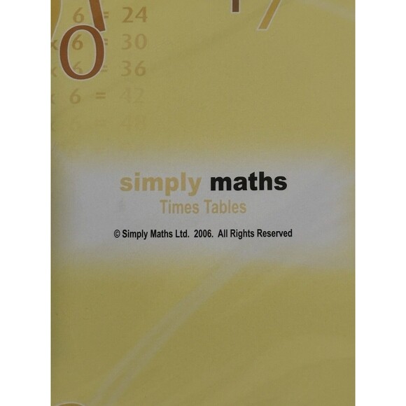 Simply Maths - Times Tables DVD - Simply Maths Study Program Brand New/Sealed!! - Picture 3 of 4